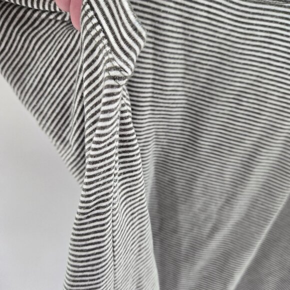 Petite Principle Dark Olive Green White Horizontal Striped Top Size PXL - Picture 6 of 11